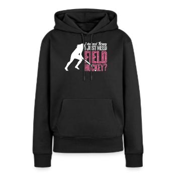 Field Hockey Sticks - Women’s Premium Organic Hoodie - black - Front - Julia (174cm)