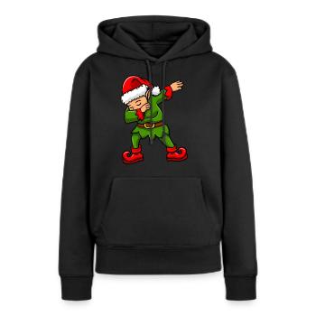 Dabbing Elf - Women’s Premium Organic Hoodie - black - Front - Julia (174cm)