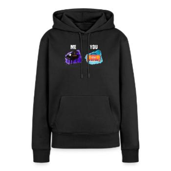Ich Du - Pianiste Pianiste - Sweat à capuche Premium bio Femme - noir - Devant - Julia (174cm)