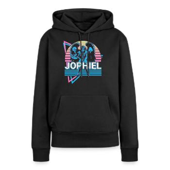 Jophiel Heiliger Jophiel Erzengel Retro - Frauen Premium Bio Hoodie - Schwarz - Vorne - Julia (174cm)