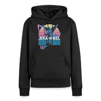 Jerahmeel Heiliger Jerahmeel Erzengel Retro - Frauen Premium Bio Hoodie - Schwarz - Vorne - Julia (174cm)