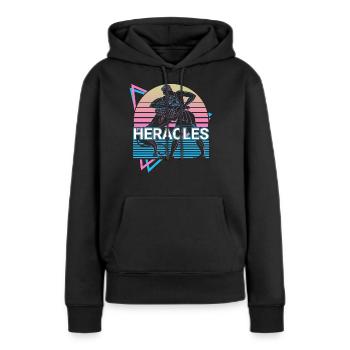 Héraclès Hercule Mythologie grecque antique Re - Sweat à capuche Premium bio Femme - noir - Devant - Julia (174cm)