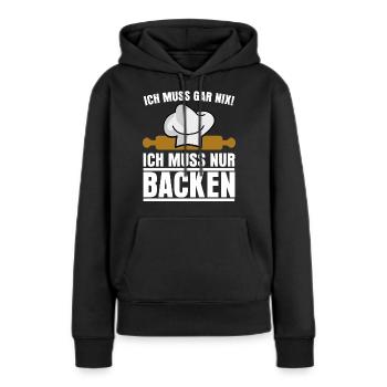 Konditor Zuckerbäcker Backen Konditorei - Frauen Premium Bio Hoodie - Schwarz - Vorne - Julia (174cm)