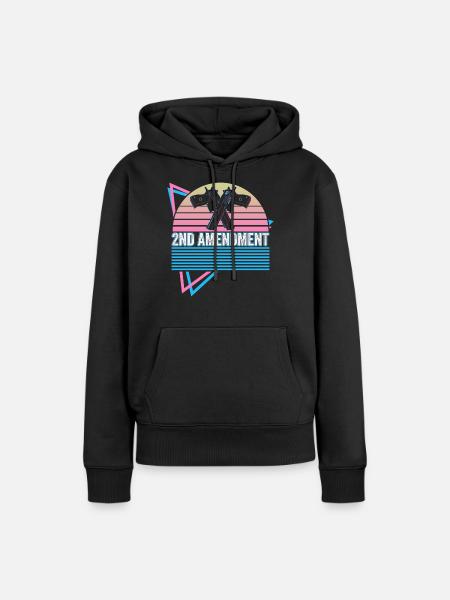 2. Verfassungszusatz Retro - Frauen Premium Bio Hoodie - Schwarz