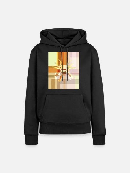 Avant Garde Aesthetic Axolotl - Frauen Premium Bio Hoodie - Schwarz