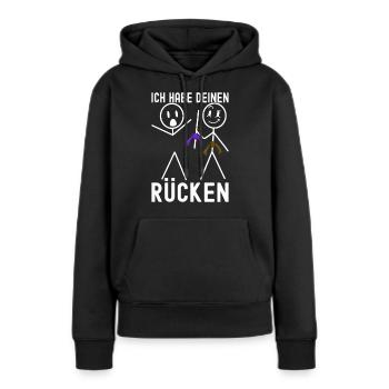 Jiu-Jitsu brésilien BJJ Grappling - Sweat à capuche Premium bio Femme - noir - Devant - Julia (174cm)