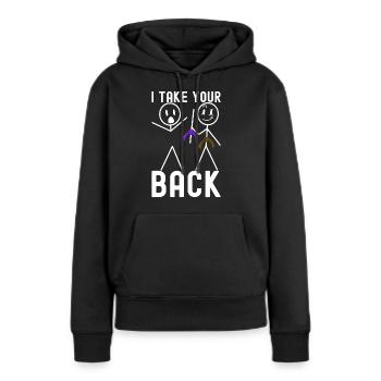 Jiu-Jitsu brésilien BJJ Grappling - Sweat à capuche Premium bio Femme - noir - Devant - Julia (174cm)