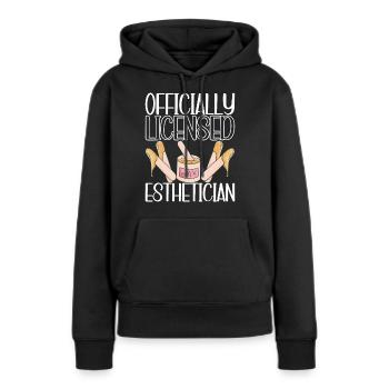 Kosmetikerin Kosmetik - Frauen Premium Bio Hoodie - Schwarz - Vorne - Julia (174cm)