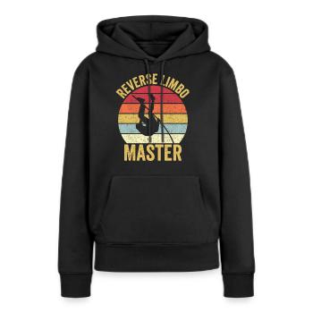 Lustiger Stabhochsprung Stabhochsprung - Frauen Premium Bio Hoodie - Schwarz - Vorne - Julia (174cm)