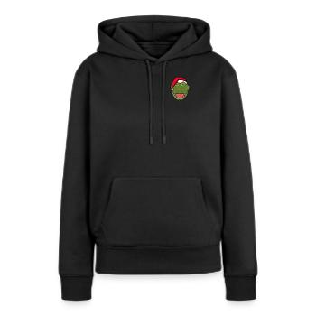 Krokodil verpixelt Weihnachten - Lustige Aligator - Frauen Premium Bio Hoodie - Schwarz - Vorne - Julia (174cm)
