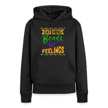 Perles Attraper des perles Pas de perles Bijoux Perler - Sweat à capuche Premium bio Femme - noir - Devant - Julia (174cm)
