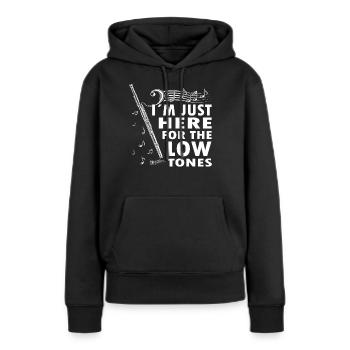 Holzblasinstrument Musik Bassoonist - Frauen Premium Bio Hoodie - Schwarz - Vorne - Julia (174cm)