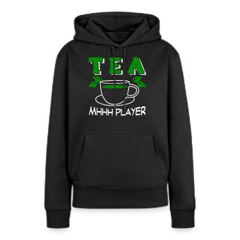 Teetrinker Tee Tasse Teamplayer Teetasse - Frauen Premium Bio Hoodie - Schwarz - Vorne - Julia (174cm)