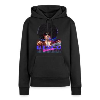 Disco Queen Discoqueen Clubbing 90er 70er Party - Frauen Premium Bio Hoodie - Schwarz - Vorne - Julia (174cm)