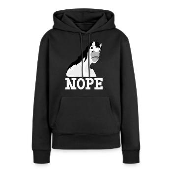 Cheval pas de rejet de protestation non contre - Sweat à capuche Premium bio Femme - noir - Devant - Julia (174cm)