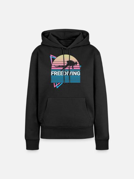 Freitauchen Freitaucher Retro - Frauen Premium Bio Hoodie - Schwarz