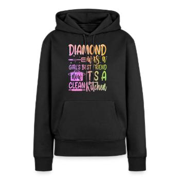 Freundin Ehefrau Valentinstag Saubere Küche - Frauen Premium Bio Hoodie - Schwarz - Vorne - Julia (174cm)