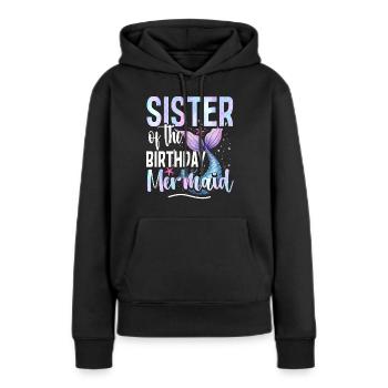 Meerjungfrau Sœur De La Sirène D’anniversaire - Sweat à capuche Premium bio Femme - noir - Devant - Julia (174cm)