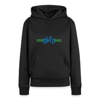 Fahrrad Radfahren DNA DNS | Farben änderbar - Frauen Premium Bio Hoodie - Schwarz - Vorne - Julia (174cm)