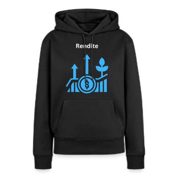 Rendite Aktien Börse Markt Dividende Investieren - Frauen Premium Bio Hoodie - Schwarz - Vorne - Julia (174cm)