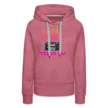 Sound On - Frauen Premium Bio Hoodie - Malve - Vorne - Isabella (175cm)