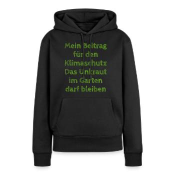 Unkraut - Frauen Premium Bio Hoodie - Schwarz - Vorne - Julia (174cm)