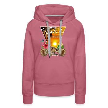 Tahiti Französisch-Polynesien Kolibri - Frauen Premium Bio Hoodie - Malve - Vorne - Isabella (175cm)