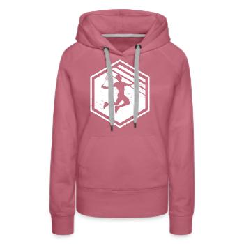 Damen Badmintonspieler Federball Squash Badminton - Frauen Premium Bio Hoodie - Malve - Vorne - Isabella (175cm)