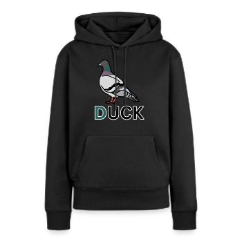 Duck Alert - Women’s Premium Organic Hoodie - black - Front - Julia (174cm)