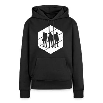 Grimpeur Homme Grimpeur Grimpeur Grimpeur Femmes - Sweat à capuche Premium bio Femme - noir - Devant - Julia (174cm)