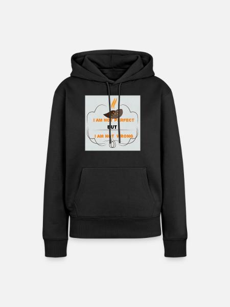 Nicht perfekt - Frauen Premium Bio Hoodie - Schwarz