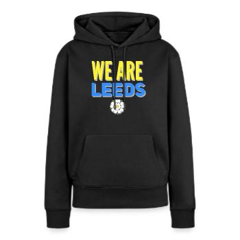 Leeds Yorkshire - Sweat à capuche Premium bio Femme - noir - Devant - Julia (174cm)