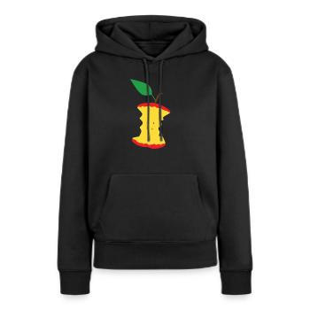 Pomme - Sweat à capuche Premium bio Femme - noir - Devant - Julia (174cm)