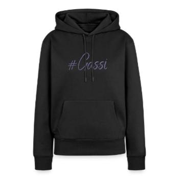 #Gassi - Frauen Premium Bio Hoodie - Schwarz - Vorne - Julia (174cm)