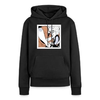 Alice im Wunderland - Frauen Premium Bio Hoodie - Schwarz - Vorne - Julia (174cm)