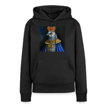 Aigle dans la couronne - Sweat à capuche Premium bio Femme - noir - Devant - Julia (174cm)