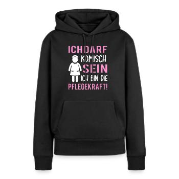Lustige Pflegekraft Gesundheitswesen MFA Funhsirt - Frauen Premium Bio Hoodie - Schwarz - Vorne - Julia (174cm)