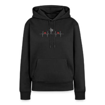 Peintre Peintre Dessin Dessin Dessinatrice Dessinatrice Couleur - Sweat à capuche Premium bio Femme - noir - Devant - Julia (174cm)