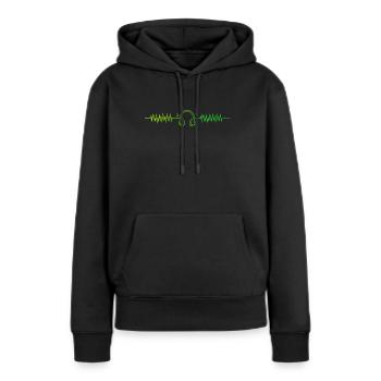 Musiciens Musicien Jouer de la musique Musique - Sweat à capuche Premium bio Femme - noir - Devant - Julia (174cm)