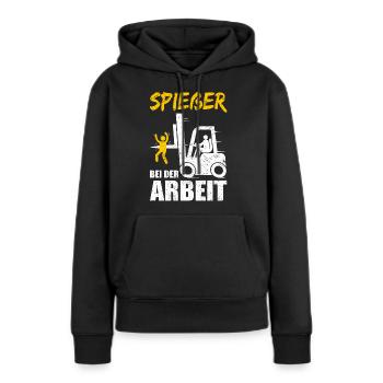 Staplerfahrer Spießer Gabelstapler Lustig - Frauen Premium Bio Hoodie - Schwarz - Vorne - Julia (174cm)