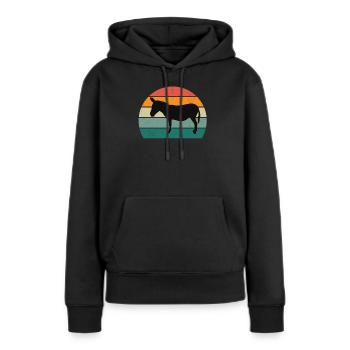 Eselin Graue Tiere IA störisches Tier Reiten Esel - Frauen Premium Bio Hoodie - Schwarz - Vorne - Julia (174cm)