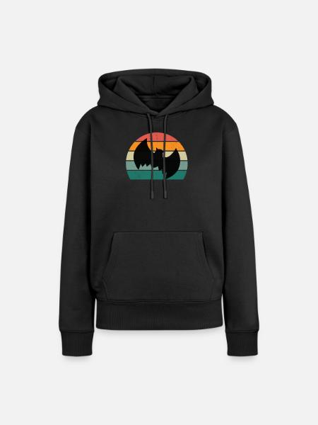 Fledermäuse Fledermaus Fledermausschutz Höhle - Dame Premium hoodie, økologisk bomuld - sort