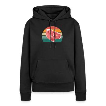 Butcher Fleischer Wurst rind Fleischerei Fleischerei Fleisch - Women’s Premium Organic Hoodie - black - Front - Julia (174cm)