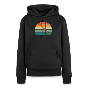 Flûte Flûte Flûte Flûtiste Joueur de Flûte Flûte Flûte - Sweat à capuche Premium bio Femme - noir - Devant - Julia (174cm)