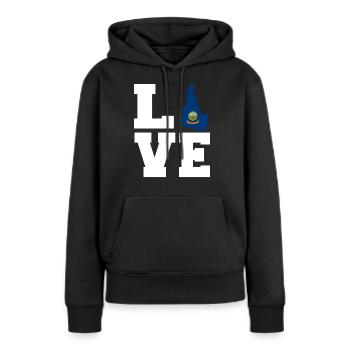 Idaho - Sweat à capuche Premium bio Femme - noir - Devant - Julia (174cm)