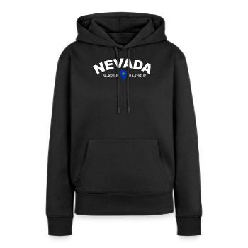 Nevada - Sweat à capuche Premium bio Femme - noir - Devant - Julia (174cm)