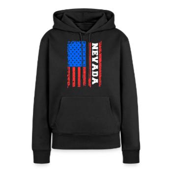 Nevada - Sweat à capuche Premium bio Femme - noir - Devant - Julia (174cm)