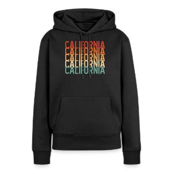Kalifornien - Frauen Premium Bio Hoodie - Schwarz - Vorne - Julia (174cm)