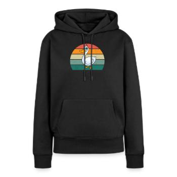Gänse Vogel Weihnachtsgans Fliegen Vögel Gans - Frauen Premium Bio Hoodie - Schwarz - Vorne - Julia (174cm)
