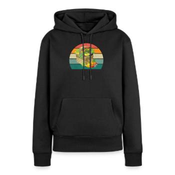 Plante Cultiver Terre Tomate Chou Carotte Légumes - Sweat à capuche Premium bio Femme - noir - Devant - Julia (174cm)